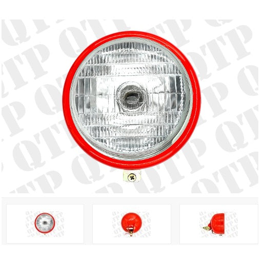 Massey Ferguson Head Lamp Red Tractor Logo on Lens 12 Volt - 40/45 Watt