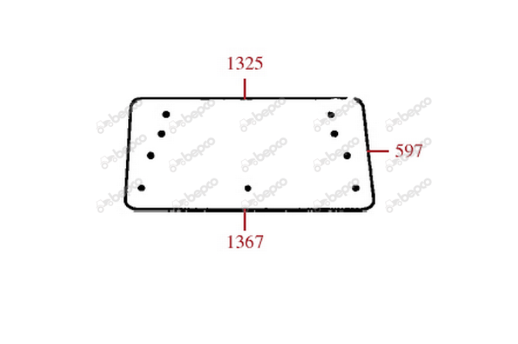 For FIAT 90 94 REAR WINDOW FLAT - TINTED