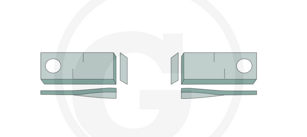 For Pöttinger MOWER BLADES 108 X 48mm (25) Right