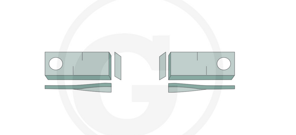 For Kuhn, Vicon MOWER BLADES 107 X 48mm (25) Right