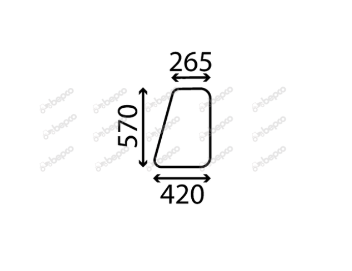 For FORD 3000 4000 5000 SERIES SLIDING SIDE WINDOW FLAT - NON-TINTED