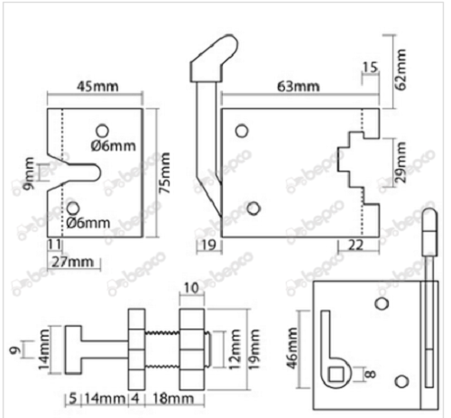 for, David Brown 90, 94 series RH Inner Door Latch