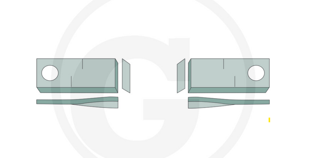 For Krone 93 x 47mm MOWER BLADES (25)