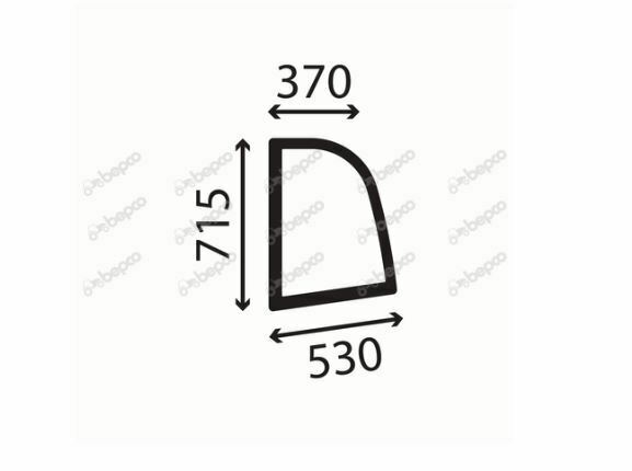 for, Kramer UPPER SIDE REAR WINDOW LEFT - FLAT