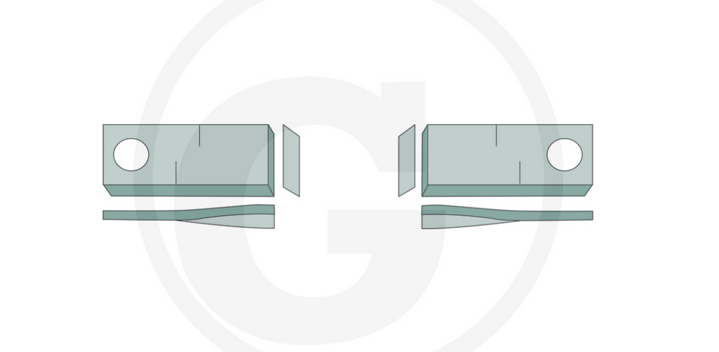 For FELLA MOWER BLADES 118 x 47 (25) RIGHT
