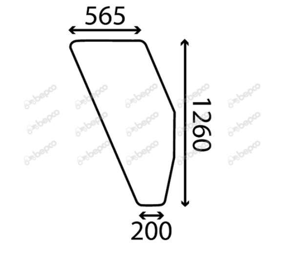For FIAT 90 94 DOOR GLASS RIGHT - CURVED - TINTED
