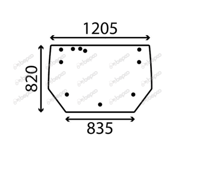 for, Zetor REAR WINDOW FLAT - TINTED