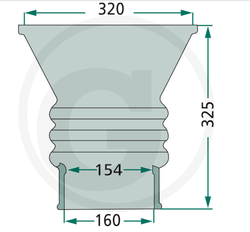 GRANIT Docking Funnel 6" With Gaiter and Clamp