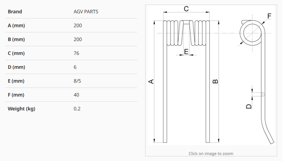 For Class Baler Pick Up Tine PACK OF 10