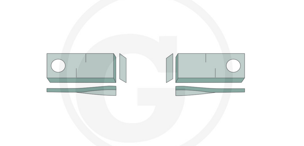 For Fella, Lely, Pöttinger, Vicon, Kuhn, PZ MOWER BLADES 120 x 48 (25) RIGHT