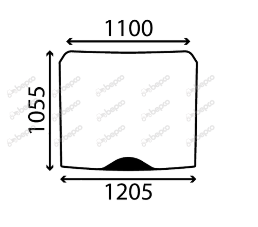For VOLVO L LOADING SHOVEL WINDSCREEN CURVED - TINTED