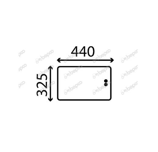 Case 94 Series Sliding Lower Rear Window Flat - Tinted