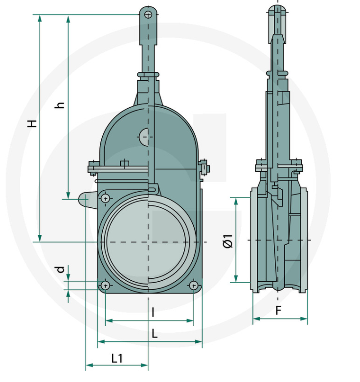 MZ Gate valve item 0075, 6"