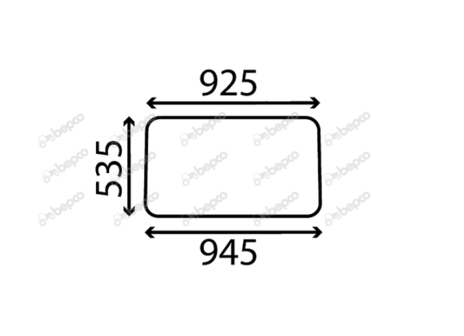 For FORD 3000 4000 5000 WINDSCREEN FLAT - NON-TINTED