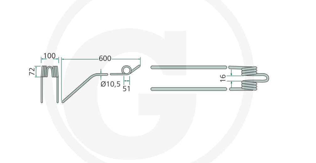 For KUHN SWATHER TINE PACK OF 10