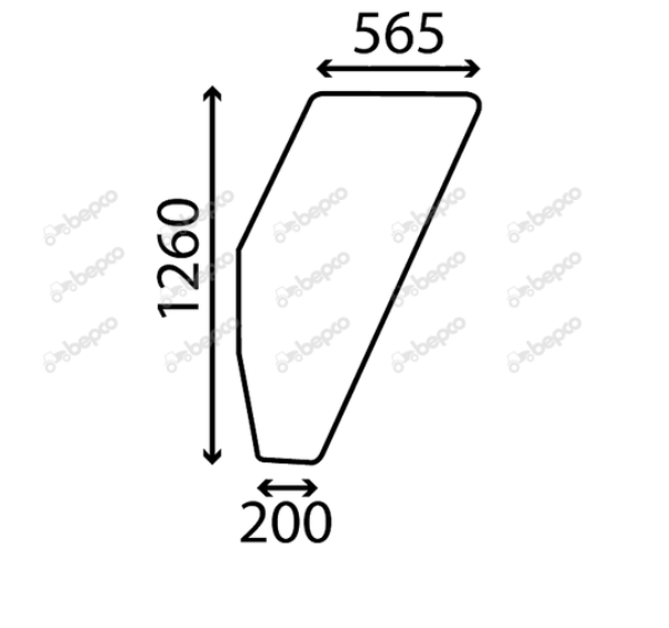 For FIAT 90 94 DOOR GLASS LEFT - CURVED - TINTED