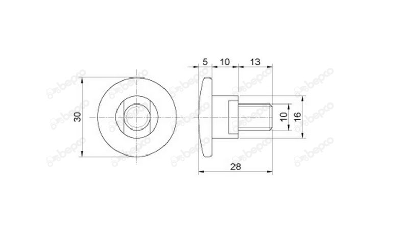 For MOWER BLADE BOLT AND NUT M10  PACK OF 10