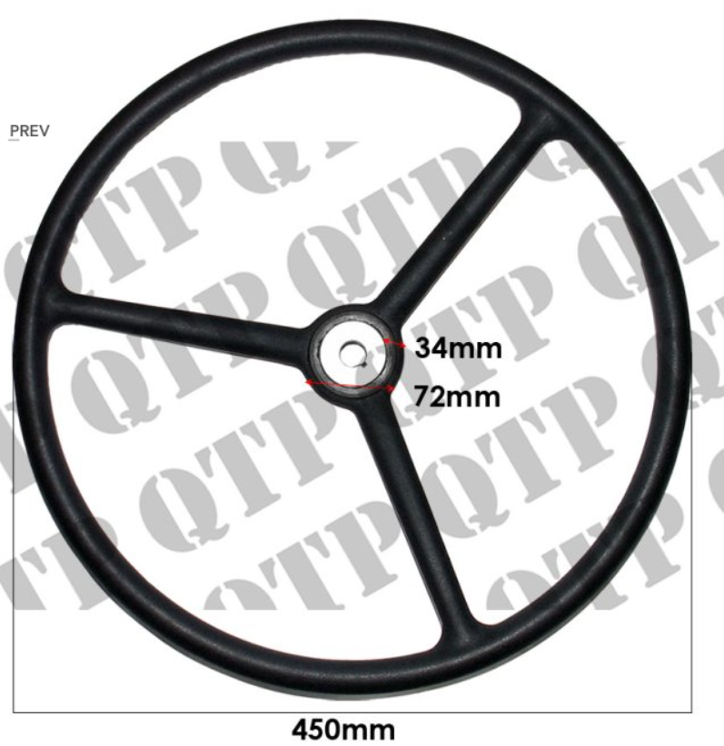 For MASSEY FERGUSON  35 135 Steering Wheel - Key Way Textured Surface