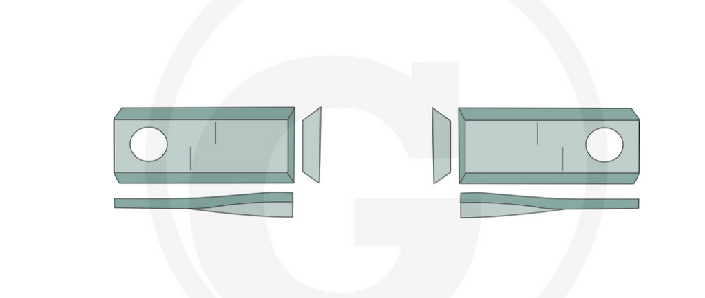 For 	Kuhn, John Deere MOWER BLADES 105 X 48 (25) LEFT