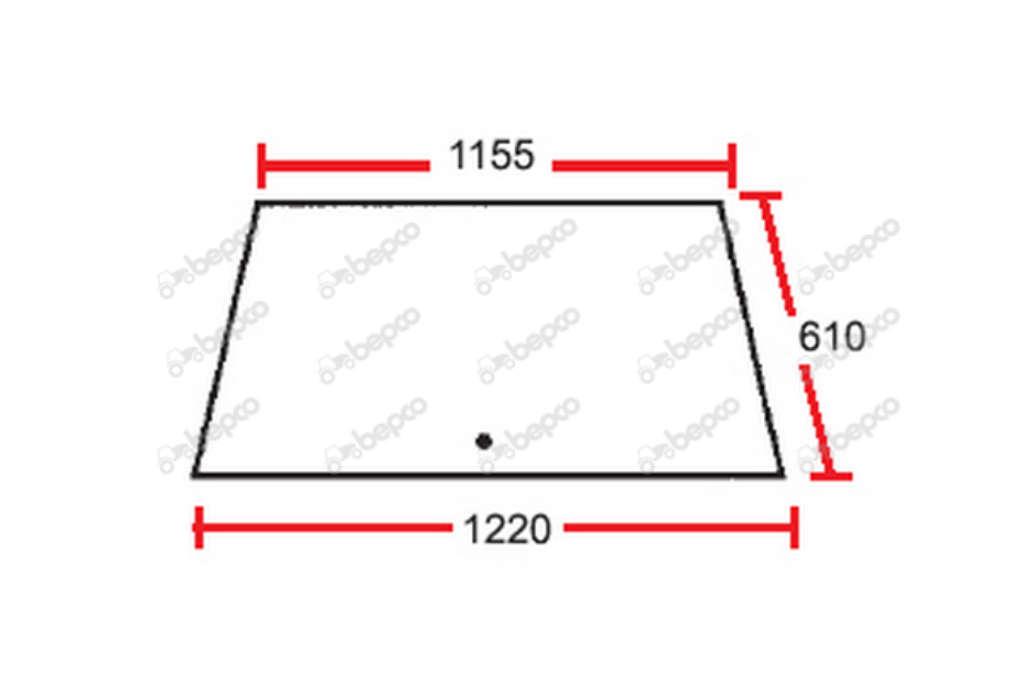 For MASSEY FERGUSON 2600 2700 REAR WINDOW FLAT - TINTED