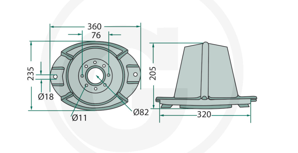 KRONE Mower Disc With Quick Connection