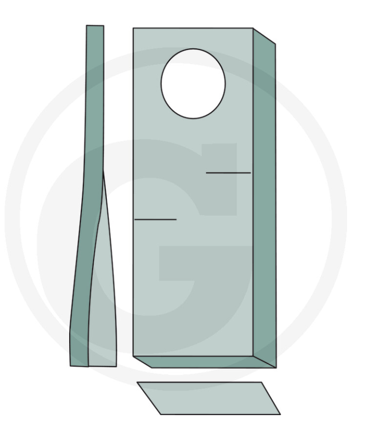 For Taarup (Kverneland) MOWER BLADES Left (25) 105 x 48mm