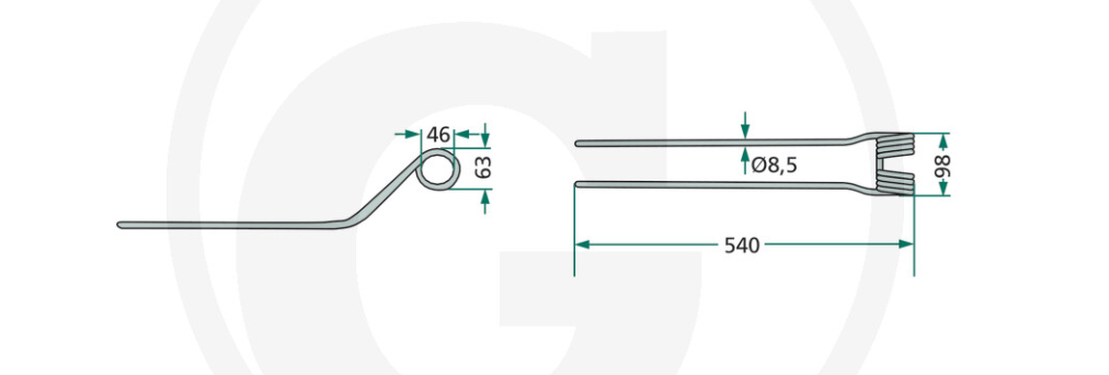 For KRONE KS Swadro Swather Tine PACK OF 4