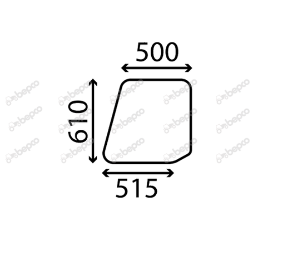 For FORD 3000 4000 5000 7000 UPPER DOOR WINDOW FLAT - NON-TINTED