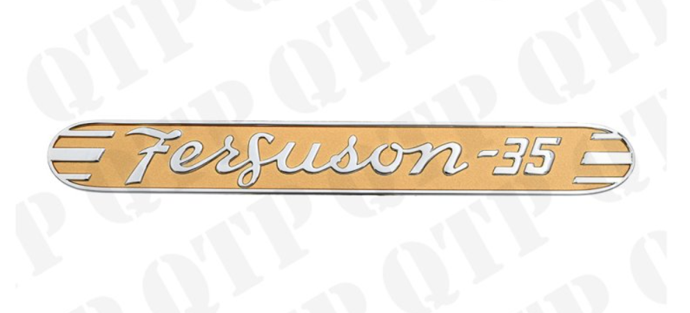 For FERGUSON FE35 SIDE BADGE CHROME AND GOLD	