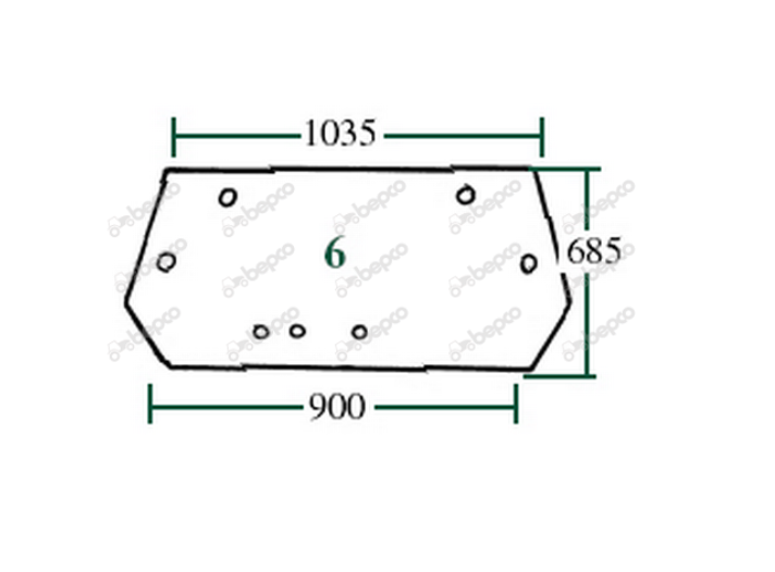 For DEUTZ D 07C REAR WINDOW FLAT - NON-TINTED