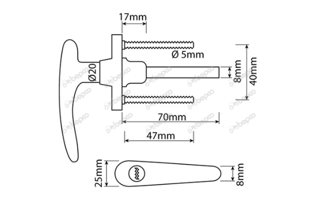 Massey Ferguson 200 Series Sankey Cab Outer Door Handle