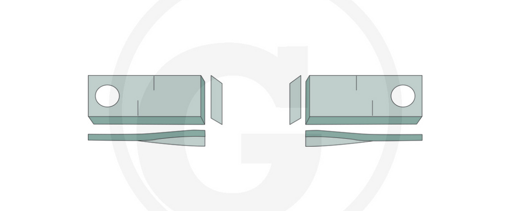 For FELLA MOWER BLADES 118 x 47 (25) LEFT
