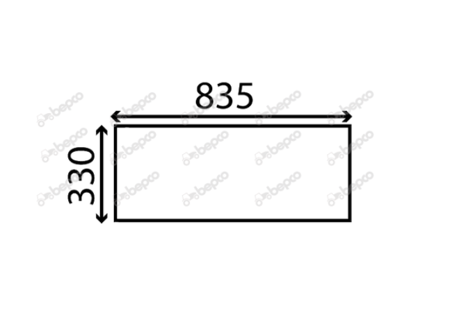 For CASE IHC 94 Series LOWER REAR WINDOW FLAT - TINTED