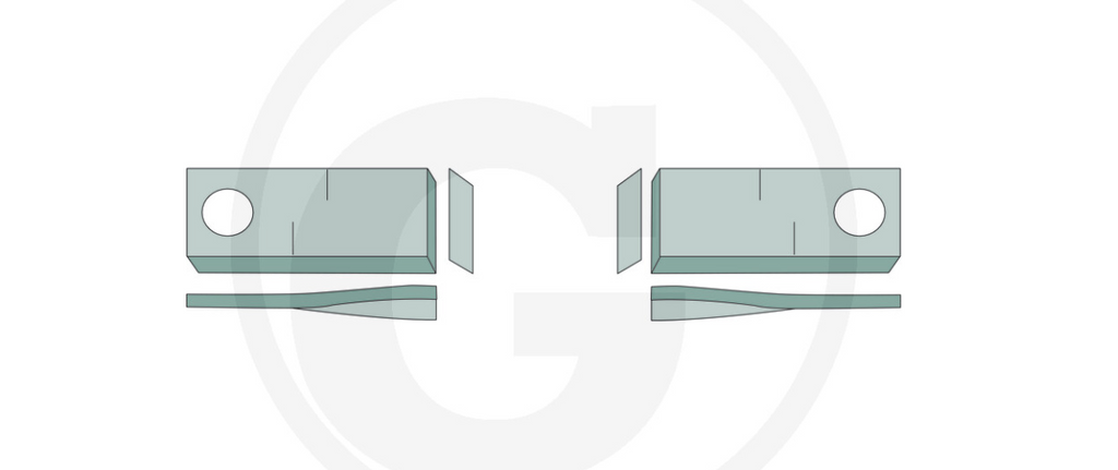 For PZ-Zweegers, Krone, Vicon, Kuhn 94 x 48mm MOWER BLADES (25) Left