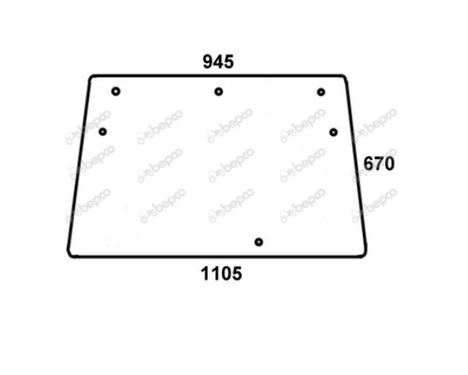 For DEUTZ OPENING FRONT WINDSCREEN FLAT - NON-TINTED