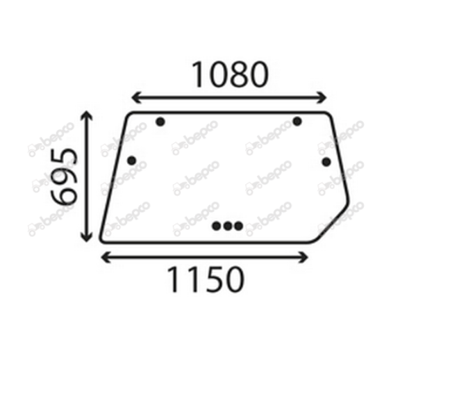 For DEUTZ DX4 DX6 DX7 DX8 REAR WINDOW FLAT - TINTED