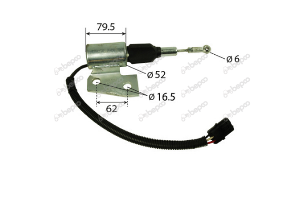 for, CASE IH Maxxum FUEL SHUTOFF SOLENOID 12V