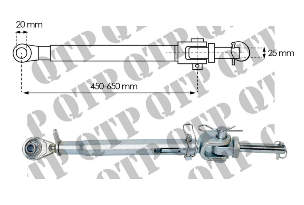 For, FORD NEW HOLLAND TM / 60 SERIES STABILISER 470mm Long Cat 1