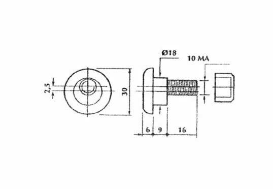 VICON Mower Blade Bolt PACK of 6