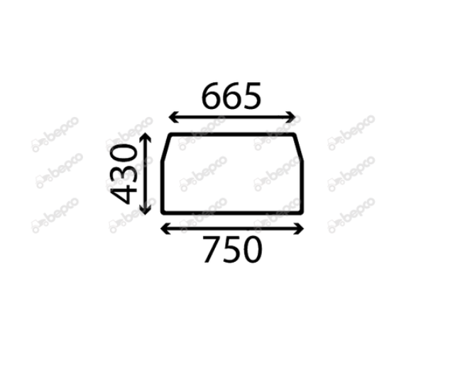 For JCB TELEHANDLER 520 525 ROOF WINDSHIELD FLAT - TINTED