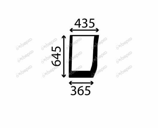 for, CASE IH MXU, Maxxum, Puma LOWER FRONT GLASS RIGHT - CURVED - TINTED