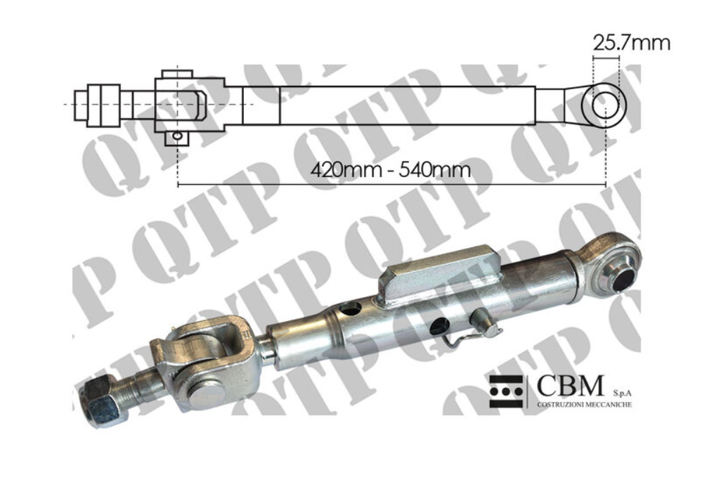 For, CASE IH MXM, PUMA / Ford New Holland TM T7000 Stabiliser Assembly Length 420mm / 540mm CBM