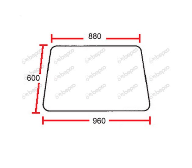 For, MASSEY FERGUSON 500 Series REAR WINDOW FLAT - NON-TINTED