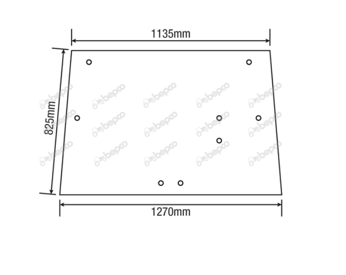 For, JOHN DEERE 50 SERIES REAR WINDOW FLAT - TINTED