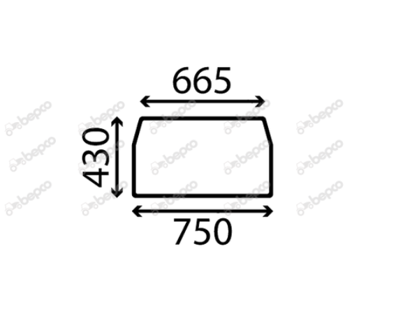 For JCB TELEHANDLER ROOF WINDSHIELD FLAT - TINTED