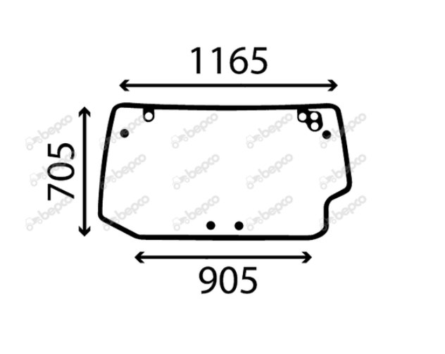 For SAME LAMBORGHINI REAR WINDOW CURVED - TINTED