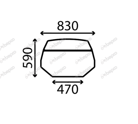 For JCB TELEHANDLER ROOF WINDOW GLASS