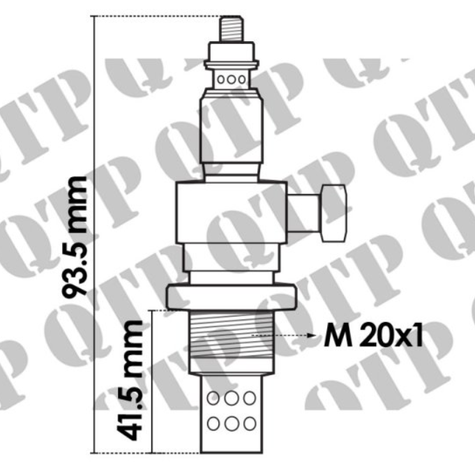 For DEUTZ Heater Plug M20 x 1.5mm 9.5 Volt 20 Amp