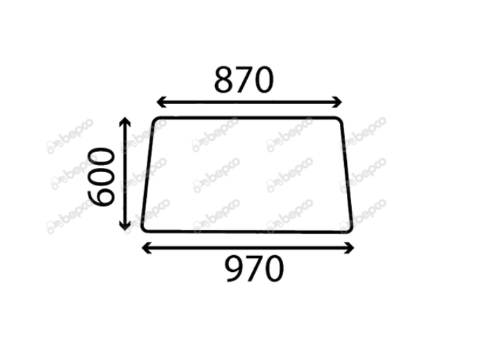 For MASSEY FERGUSON 500 REAR WINDOW FLAT - TINTED