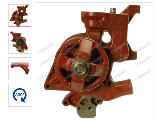 Ford New Holland Water Pump with Pulley & Gasket 6640, 7740, 7840, 8240, 8340